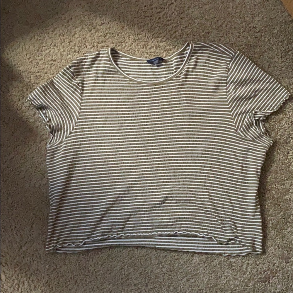 american eagle striped crop top